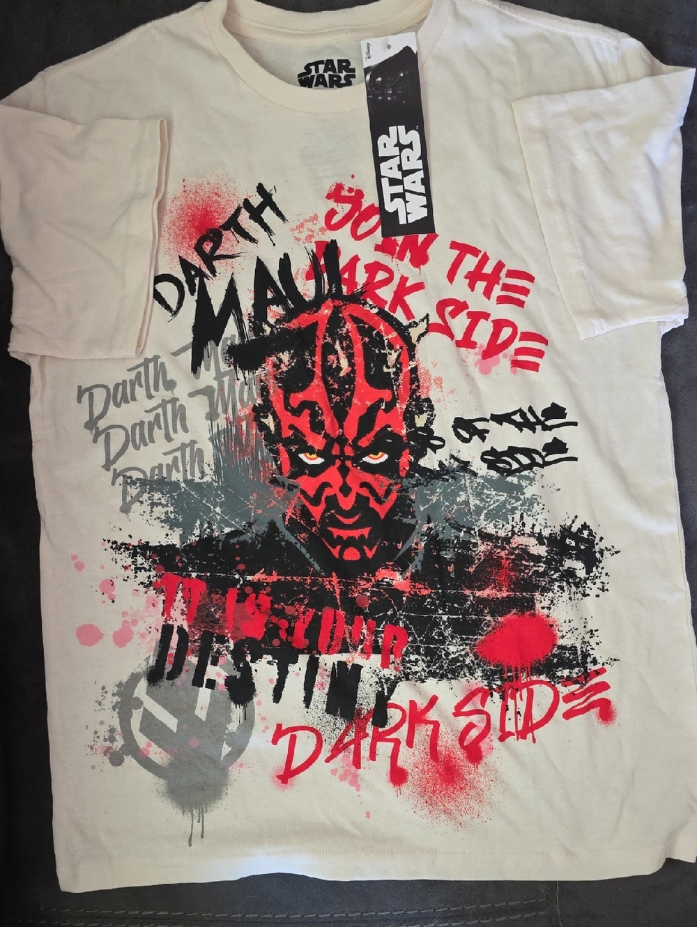 (14/16) Darth Maul Star Wars Cream T-shirt Disney